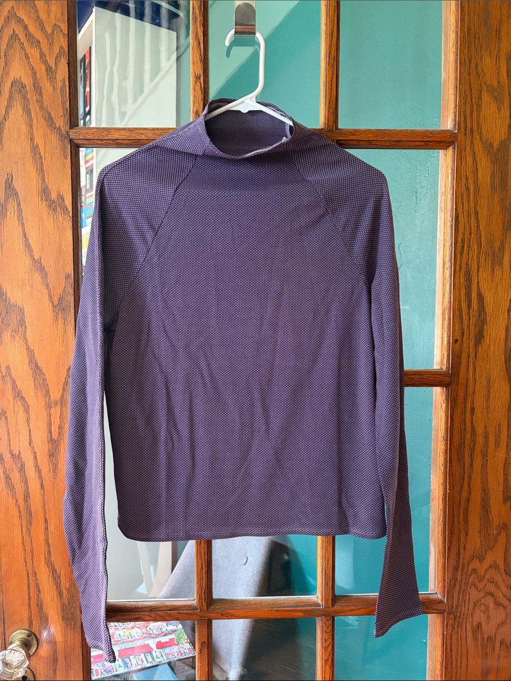 OISELLE Flyout Mike One Long Sleeve, Twilight Purple, Size 8, NWOT